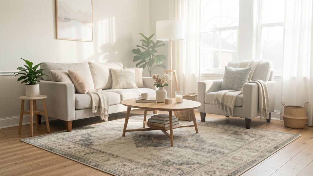 Editorial image illustrating 4 High-End Designer Rugs and Their Exact Dupes Under $50