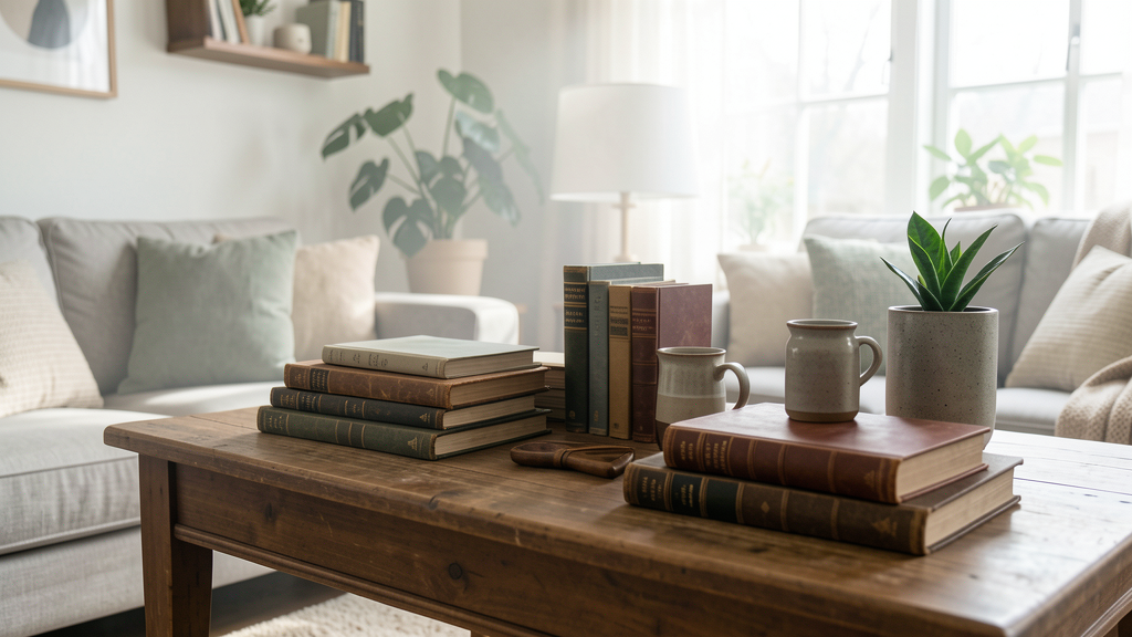 Editorial image illustrating The Myth of Expensive Vintage Leather Books in Dark Academia Decor
